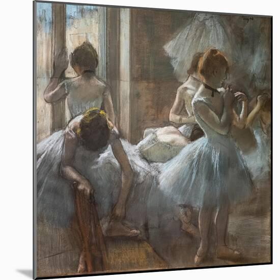 Dancers. 1884-1885. Pastel on paper.-Edgar Degas-Mounted Giclee Print