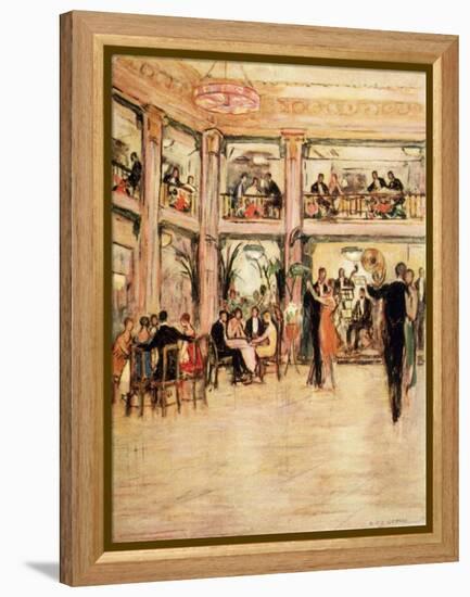 Dancers and Diners at the Kit- Kat Club in the Haymarket London-Dorothea St. John George-Framed Stretched Canvas