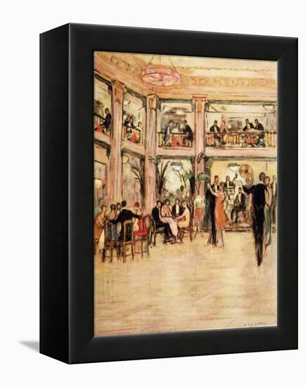 Dancers and Diners at the Kit- Kat Club in the Haymarket London-Dorothea St. John George-Framed Stretched Canvas