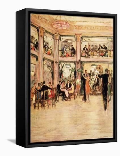 Dancers and Diners at the Kit- Kat Club in the Haymarket London-Dorothea St. John George-Framed Stretched Canvas