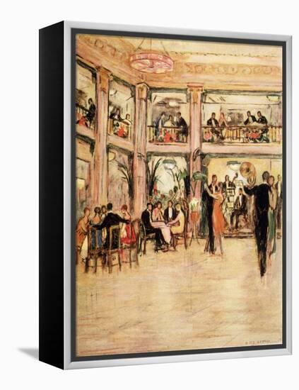 Dancers and Diners at the Kit- Kat Club in the Haymarket London-Dorothea St. John George-Framed Stretched Canvas