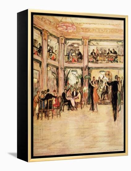 Dancers and Diners at the Kit- Kat Club in the Haymarket London-Dorothea St. John George-Framed Stretched Canvas