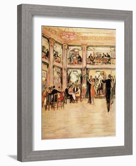 Dancers and Diners at the Kit- Kat Club in the Haymarket London-Dorothea St. John George-Framed Art Print