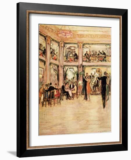 Dancers and Diners at the Kit- Kat Club in the Haymarket London-Dorothea St. John George-Framed Art Print