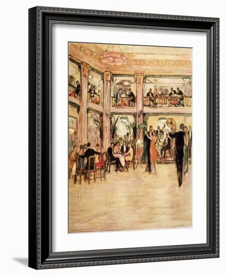 Dancers and Diners at the Kit- Kat Club in the Haymarket London-Dorothea St. John George-Framed Art Print