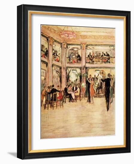 Dancers and Diners at the Kit- Kat Club in the Haymarket London-Dorothea St. John George-Framed Art Print