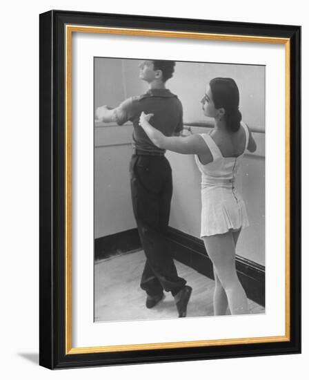 Dancers at George Balanchine's School of American Ballet During Rehearsal-Alfred Eisenstaedt-Framed Photographic Print