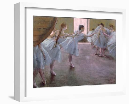 Dancers at Rehearsal, 1875-1877-Edgar Degas-Framed Giclee Print