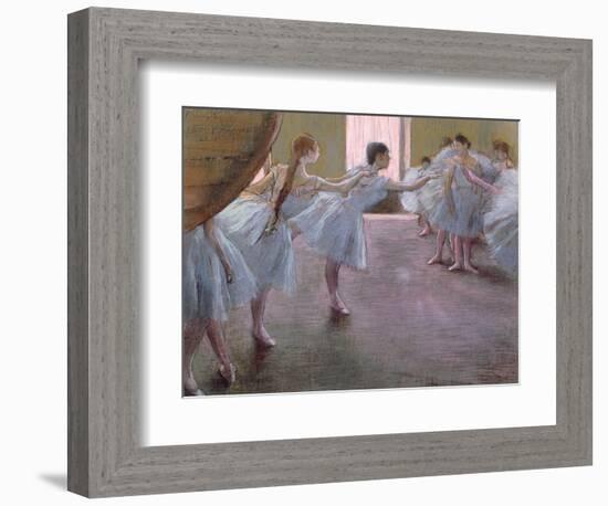 Dancers at Rehearsal, 1875-1877-Edgar Degas-Framed Giclee Print