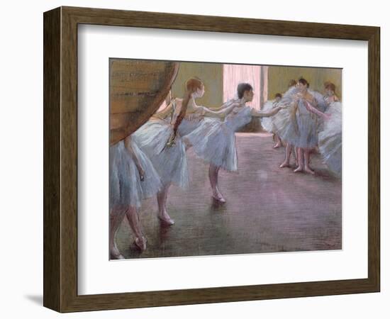 Dancers at Rehearsal, 1875-1877-Edgar Degas-Framed Giclee Print