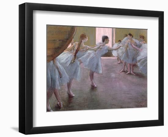 Dancers at Rehearsal, 1875-1877-Edgar Degas-Framed Giclee Print