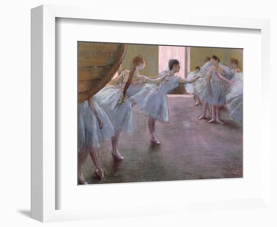 Dancers at Rehearsal, 1875-1877-Edgar Degas-Framed Giclee Print