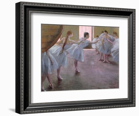 Dancers at Rehearsal, 1875-1877-Edgar Degas-Framed Giclee Print