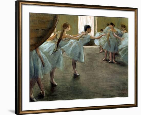 Dancers at Rehearsal-Edgar Degas-Framed Art Print