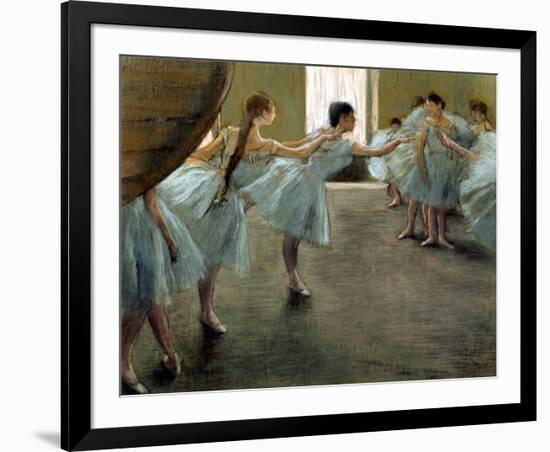 Dancers at Rehearsal-Edgar Degas-Framed Art Print