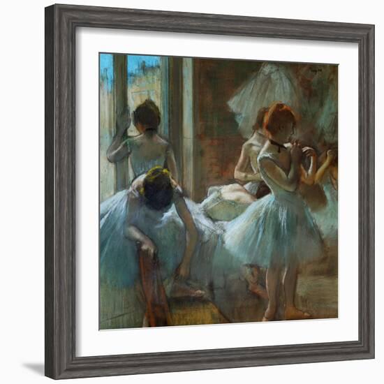 Dancers at Rest, 1884-1885-Edgar Degas-Framed Giclee Print