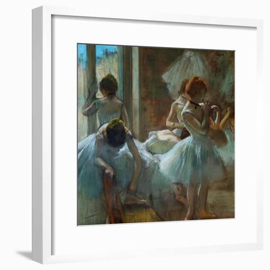 Dancers at Rest, 1884-1885-Edgar Degas-Framed Giclee Print