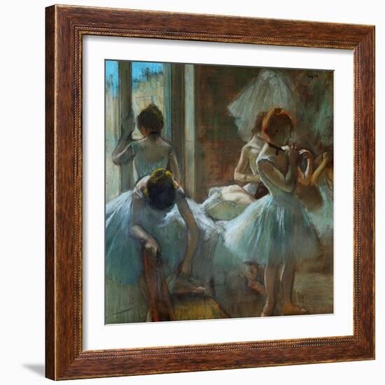 Dancers at Rest, 1884-1885-Edgar Degas-Framed Giclee Print