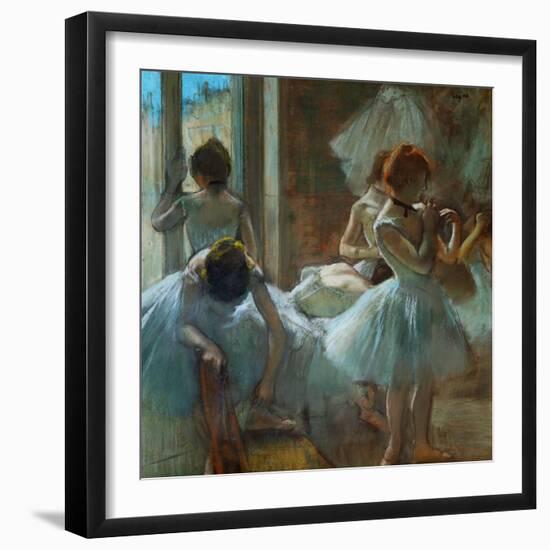 Dancers at Rest, 1884-1885-Edgar Degas-Framed Giclee Print