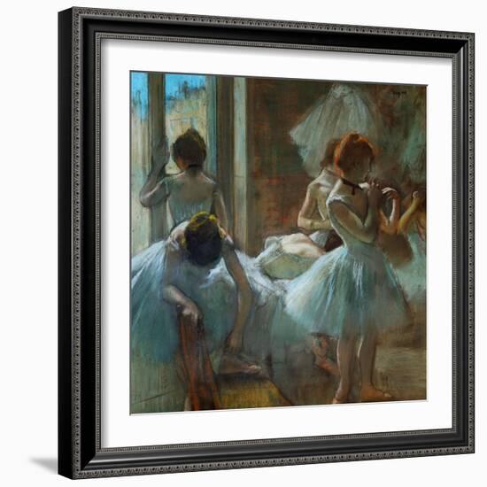 Dancers at Rest, 1884-1885-Edgar Degas-Framed Giclee Print