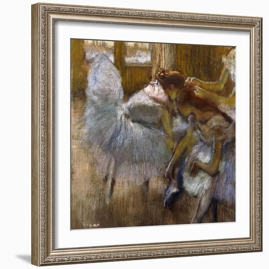 Dancers at Rest, C.1885-Edgar Degas-Framed Giclee Print