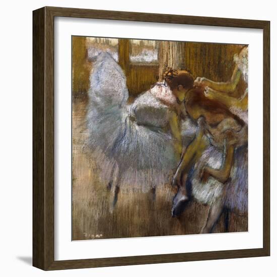 Dancers at Rest, C.1885-Edgar Degas-Framed Giclee Print