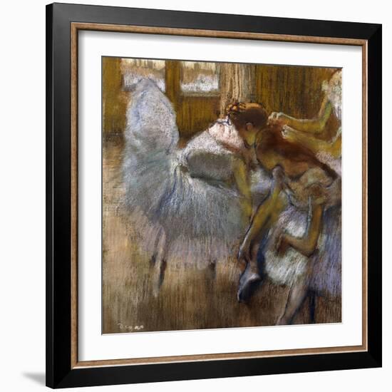 Dancers at Rest, C.1885-Edgar Degas-Framed Giclee Print