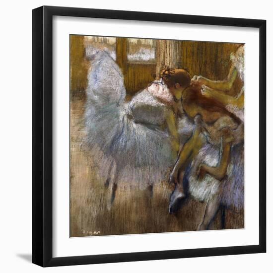 Dancers at Rest, C.1885-Edgar Degas-Framed Giclee Print