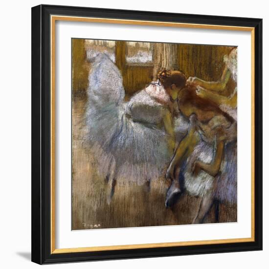 Dancers at Rest, C.1885-Edgar Degas-Framed Giclee Print