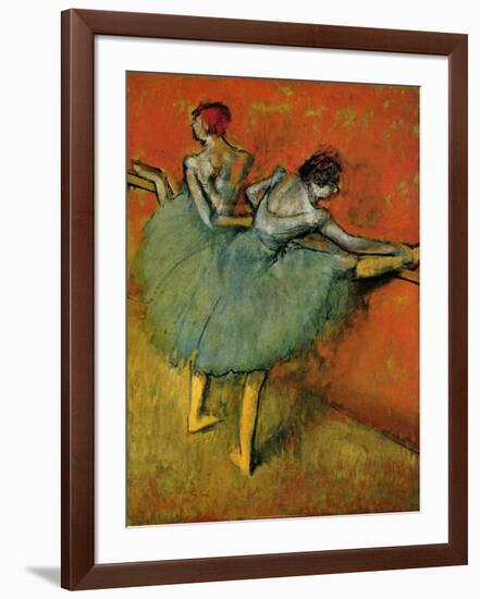 Dancers at the Bar (1888)-Edgar Degas-Framed Art Print