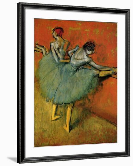 Dancers at the Bar (1888)-Edgar Degas-Framed Art Print