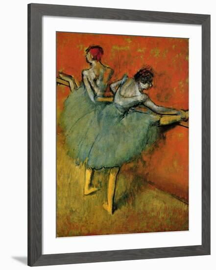 Dancers at the Bar (1888)-Edgar Degas-Framed Art Print