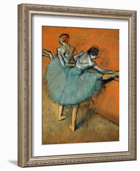 Dancers at the Barre, c.1880-1900-Edgar Degas-Framed Premium Giclee Print