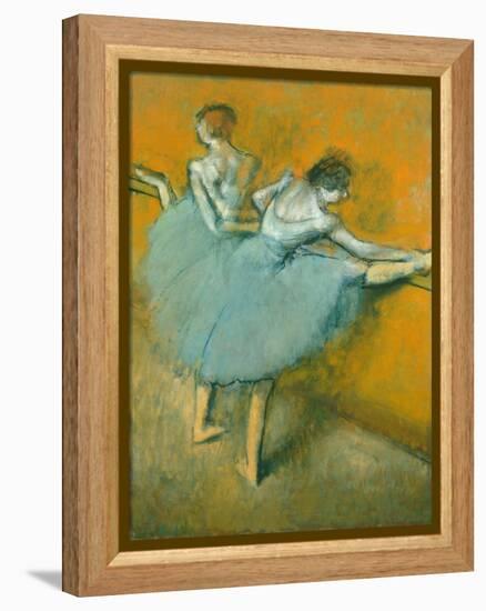 Dancers at the Barre-Edgar Degas-Framed Premier Image Canvas