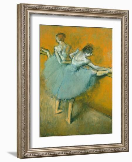 Dancers at the Barre-Edgar Degas-Framed Giclee Print