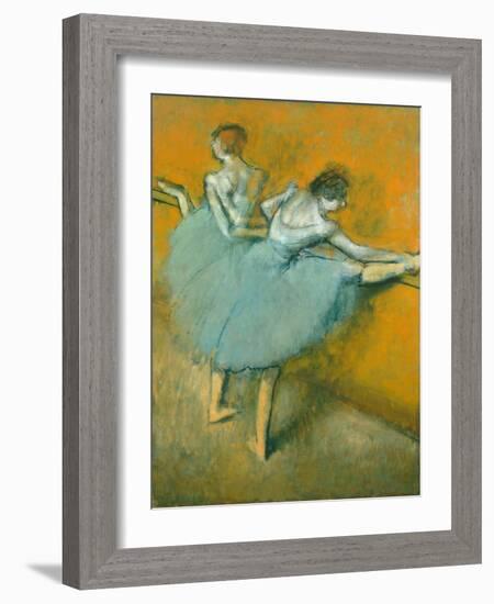 Dancers at the Barre-Edgar Degas-Framed Giclee Print