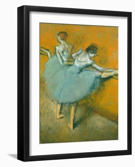 Dancers at the Barre-Edgar Degas-Framed Giclee Print