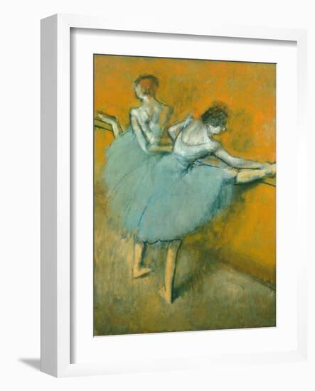 Dancers at the Barre-Edgar Degas-Framed Giclee Print