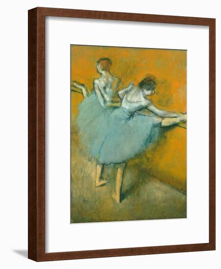 Dancers at the Barre-Edgar Degas-Framed Giclee Print