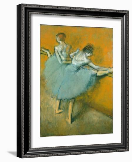 Dancers at the Barre-Edgar Degas-Framed Giclee Print