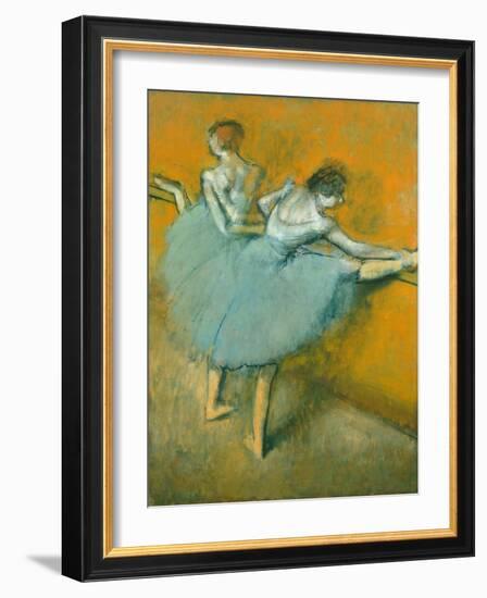 Dancers at the Barre-Edgar Degas-Framed Giclee Print