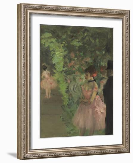 Dancers Backstage, 1876-1883-Edgar Degas-Framed Premium Giclee Print