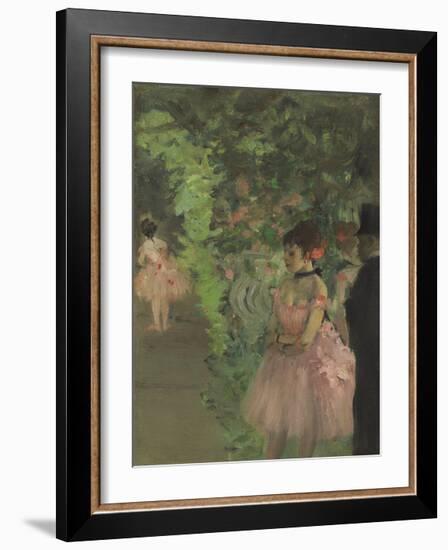 Dancers Backstage, 1876-1883-Edgar Degas-Framed Premium Giclee Print