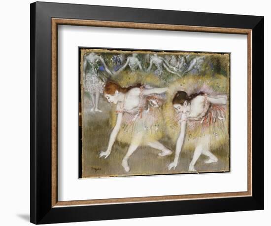 Dancers Bending Down-Edgar Degas-Framed Giclee Print