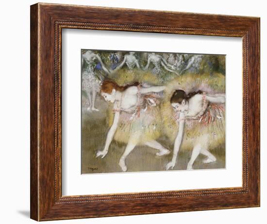 Dancers Bending Down-Edgar Degas-Framed Giclee Print