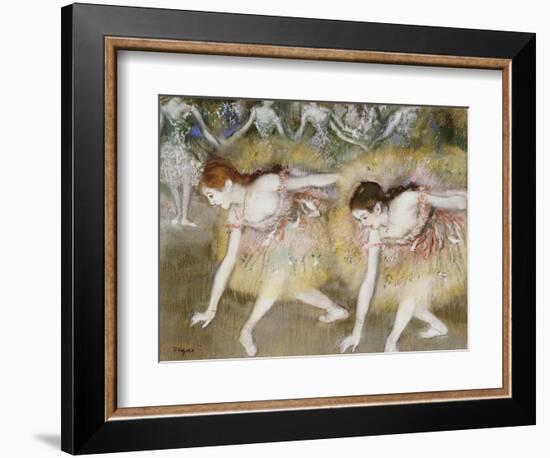 Dancers Bending Down-Edgar Degas-Framed Giclee Print