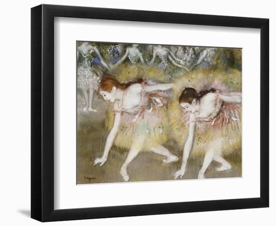 Dancers Bending Down-Edgar Degas-Framed Giclee Print