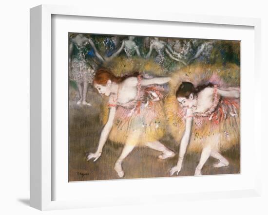 Dancers Bowing, 1885-Edgar Degas-Framed Premium Giclee Print