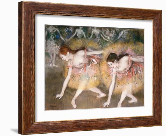 Dancers Bowing, 1885-Edgar Degas-Framed Giclee Print