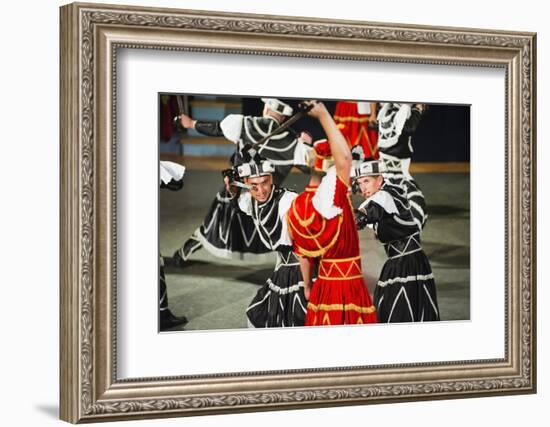 Dancers Doing the Traditional Moreska Sword Dance, in Korcula, Dalmatian Coast, Croatia, Europe-Matthew Williams-Ellis-Framed Photographic Print